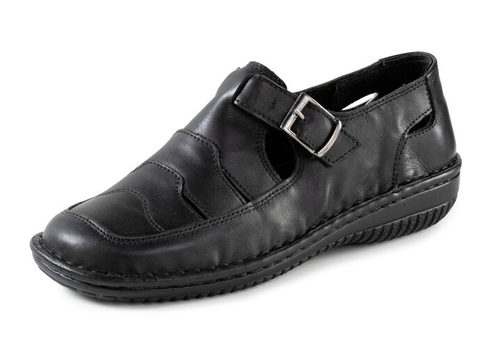 ELENA EDEN pantoffels met luchtige openingen ZWART