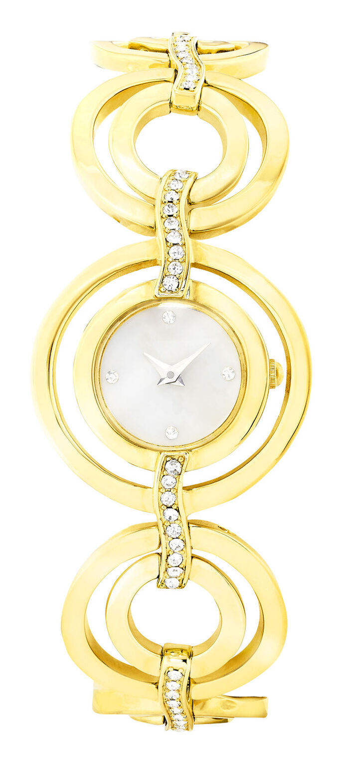 Kwarts dameshorloge met roestvrijstalen kast 