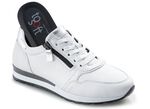 Toosoft sneakers gemaakt van nappaleer WIT-ZILVER
