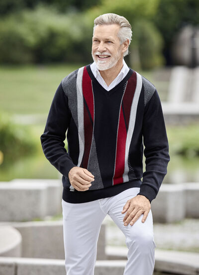 Prachtige V-hals trui in 2 kleuren 