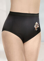 Vijfpak slips met bloemenmotief 