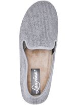 Laurina textielpantoffels in corduroy-look GRIJS
