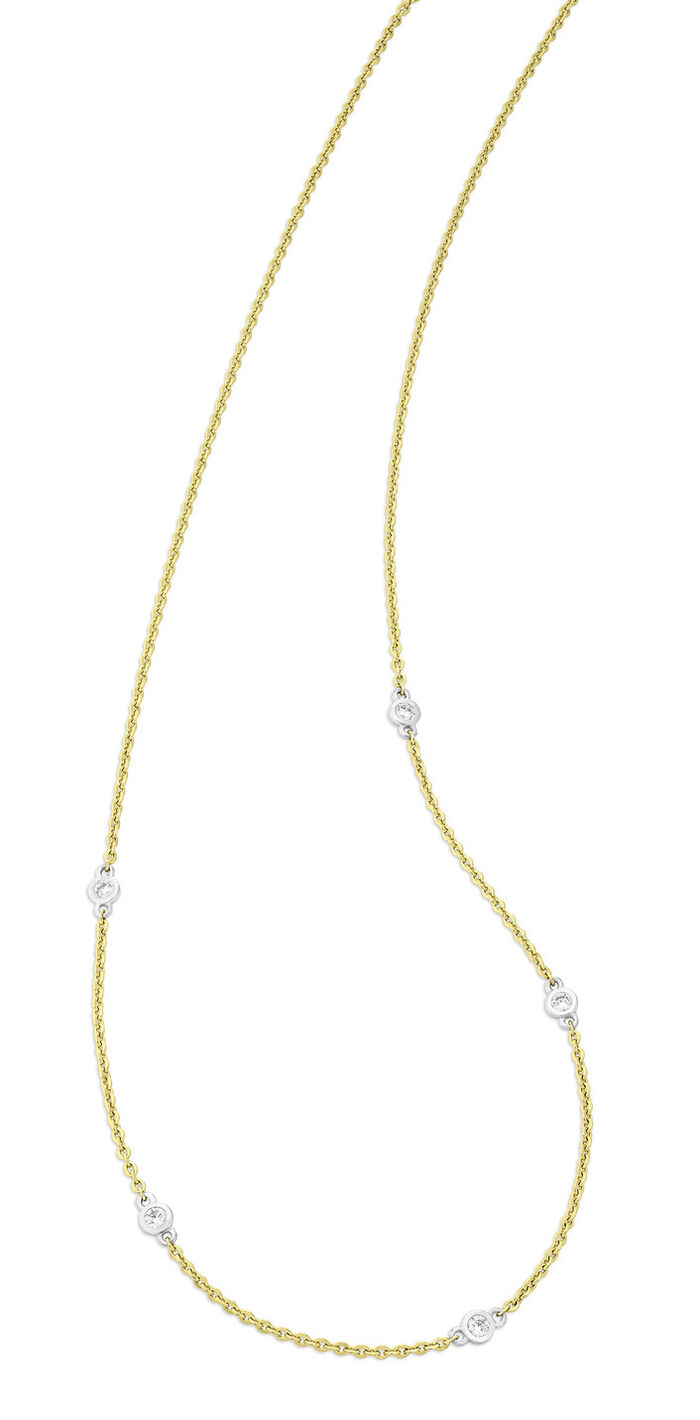 Prachtige ketting in tweekleurig 