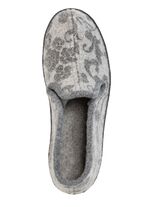 Pantoffel van wolvilt met bloemenprint 