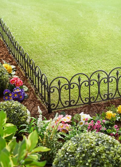 Tuinafscheiding, set van 4, van kunststof 