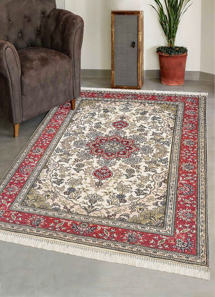 Bruggen, galerij en tapijten in zijdelook BEIGE