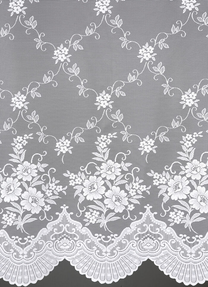 Bekoorlijke gebloemde venstervitrage 