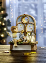 Engel voor het raam van het huis van Goebel 