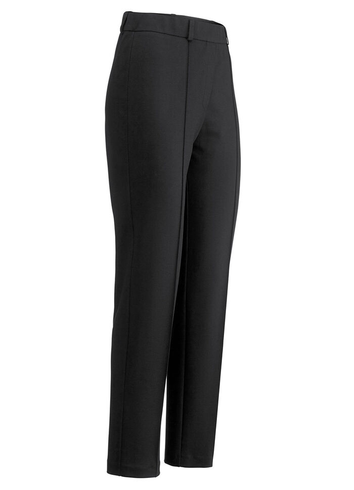 Jerseybroek met gewatteerde plooien ZWART