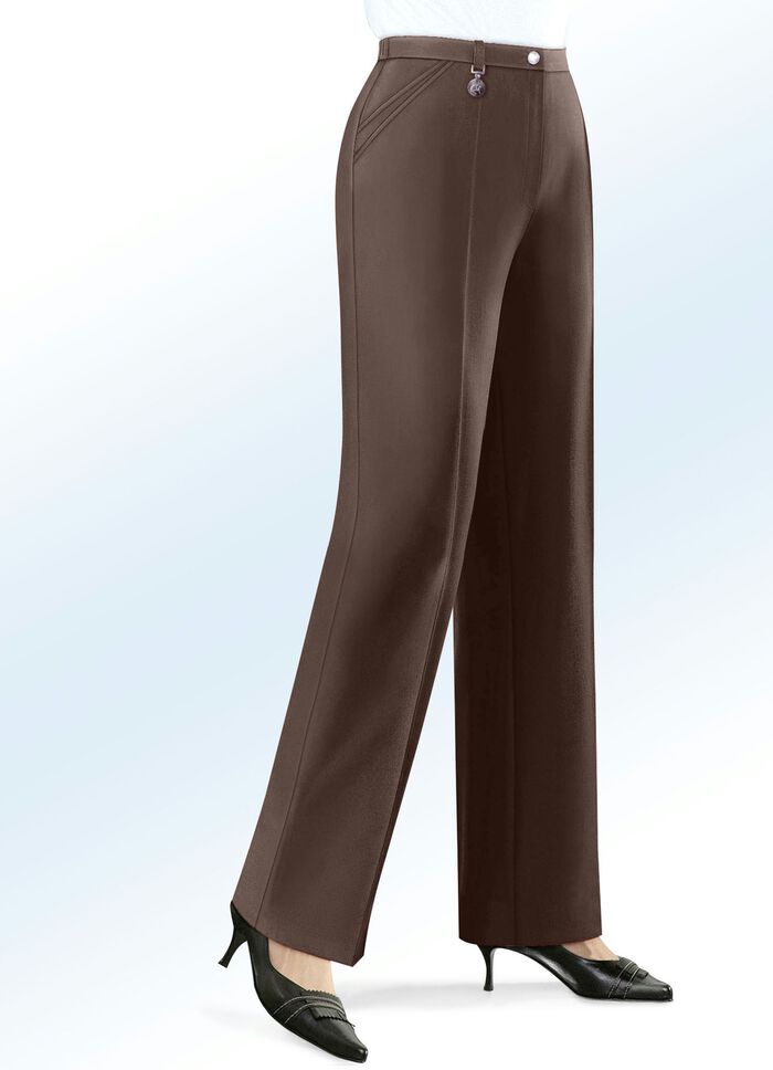 Comfortabele broek DONKERBRUIN