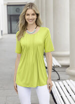 Effen overhemd tuniek APFELGRÜN