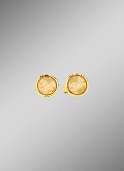 Oorknopjes met echte vuuropaal 