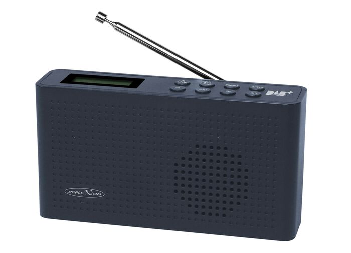 Draagbare DAB+ radio met geïntegreerde batterij ANTRACIET