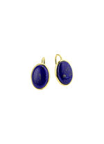 Vergulde oorbellen met lapis lazuli 
