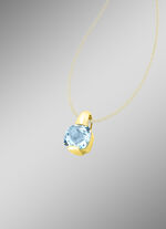 Moderne kettinghanger met blauwe topaas 