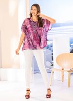 Dubbellaags overhemd met chiffon-sprei 