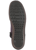 Laarsje van nappaleer met decoratieve elastische inzet BORDEAUX-BLAUW