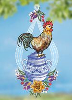 Raamfoto haan van echt Plauenkant 