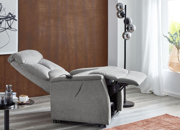 TV-fauteuil met motor en sta-op-hulp GRIJS