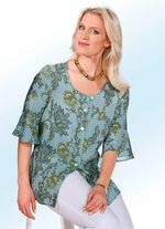 Blouse met ronde halslijn GROEN-MARINE