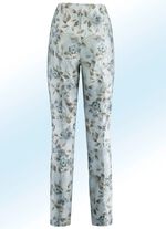 Broek met harmonieus bloemendessin 