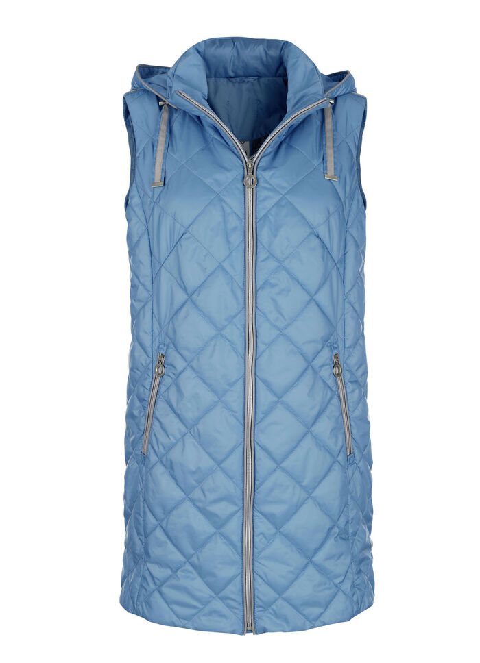 Gewatteerd vest met decoratief lint 