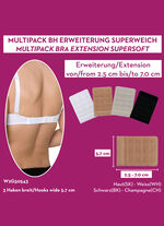 Miss Perfect Wow 2 Go vierpack bh-verlengers 1X WIT, 1X CHAMPAGNE, 1X POEDER, 1X ZWART