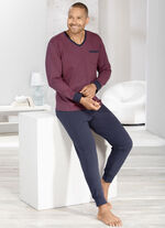 Pyjama met V-hals en manchetten 