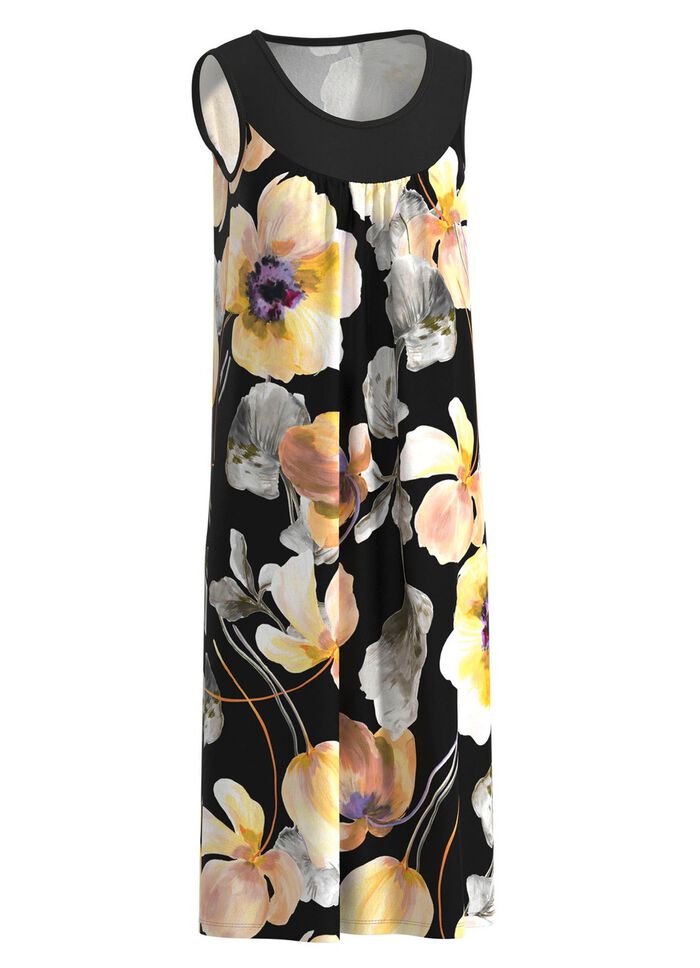 Jurk met een schitterend kleurenprintontwerp 