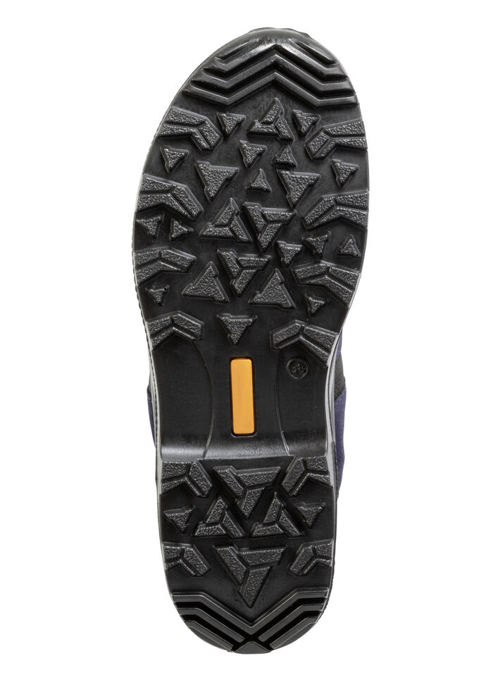 Weerbestendige veterbootie voorzien van een klimaatmembraan BLAUW-ZWART