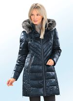 Korte jas met verticale quilt 