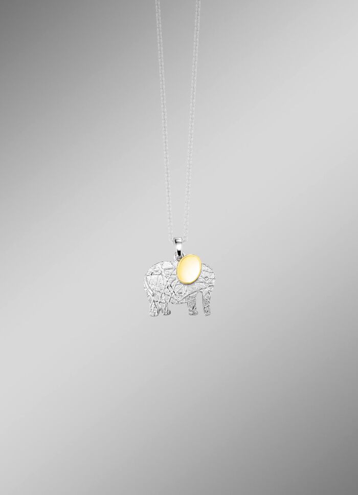 Olifant hanger in zilver 
