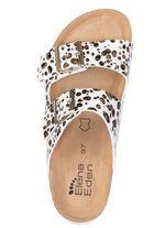 ELENA EDEN, trendy damesmuiltjes, breedte H, met klittenbandsluiting CR&Egrave;ME-BRONS