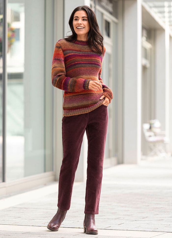 Fluweelzachte broek in 5-pocketmodel 