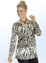Lange blouse met inkjetprint 