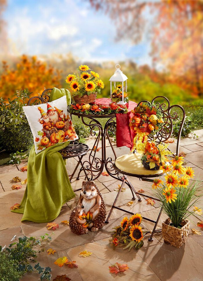 Herfstige kussenhoes in fluweellook 