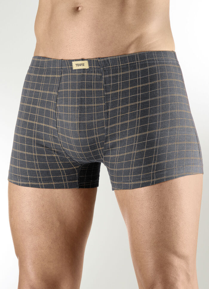 Zespak broeken met ruitjesmotief 