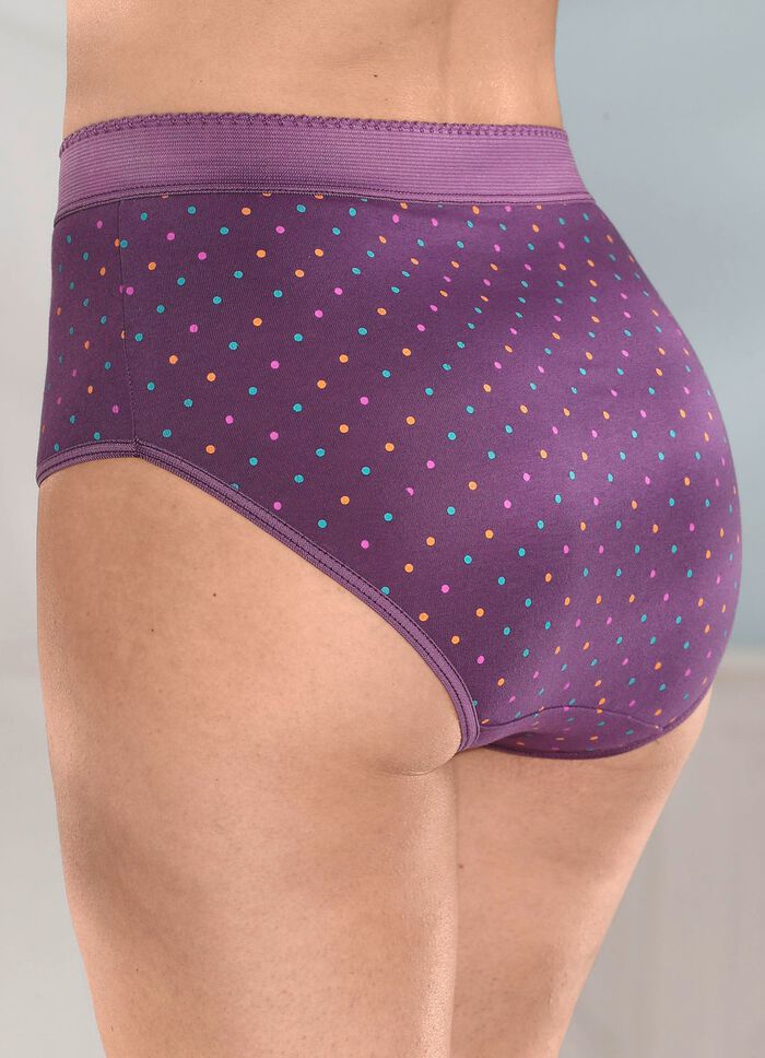 Vijfpack corrigerende slips met kleurrijk stippendessin 