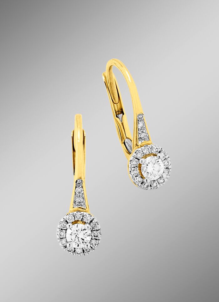 Oorbellen met briljanten 