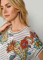 Shirt met patroonmixmotief 