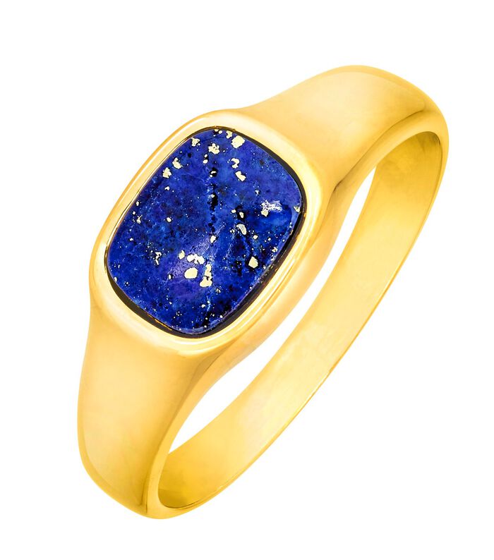 Herenring met echte lapis lazuli 