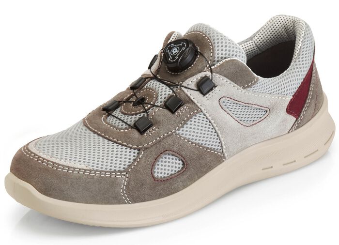 Sneakers met praktische snelsluiting GRIJS-BORDEAUX