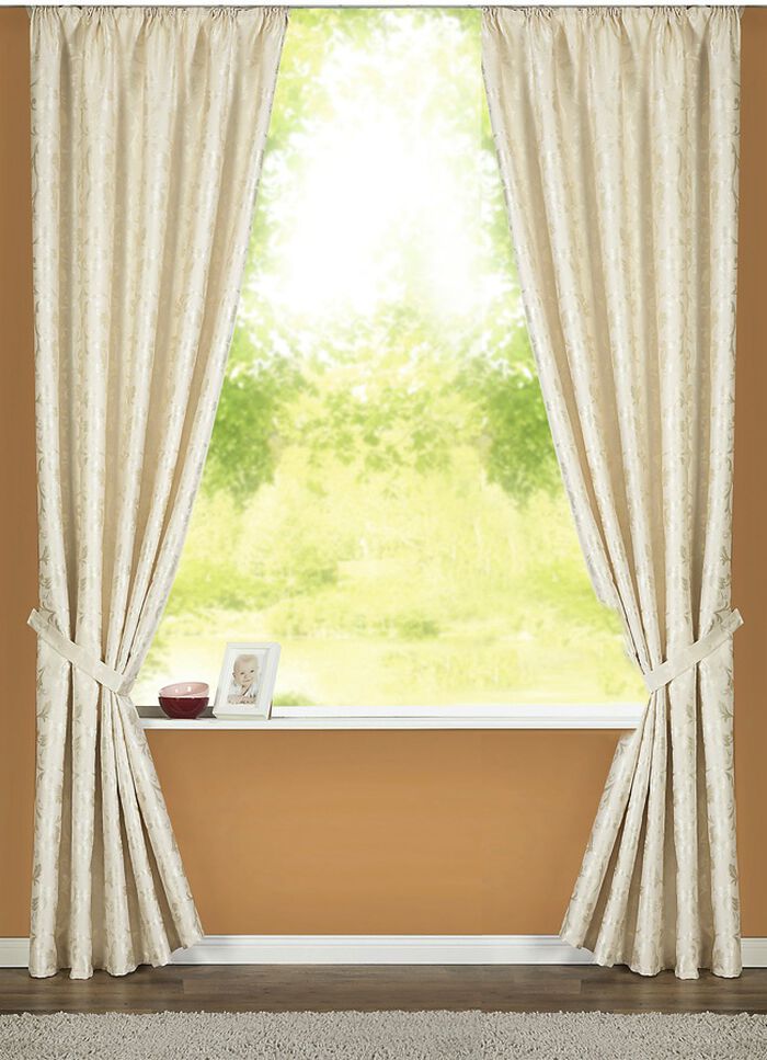 Glanzende gordijnenset CR&Egrave;ME