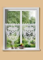 Schijfhanger madeliefje gemaakt van echt Plauen-kant 