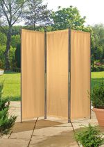 Scherm met stalen buizenframe BEIGE