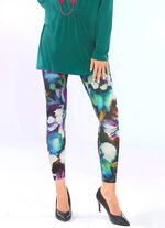 Legging met briljant gekleurde inkjetprint 