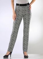 Broek met trendy dierenhuiddessin 