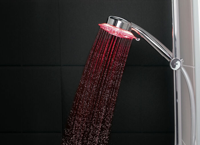 LED-douchekop met douchetijdindicator 