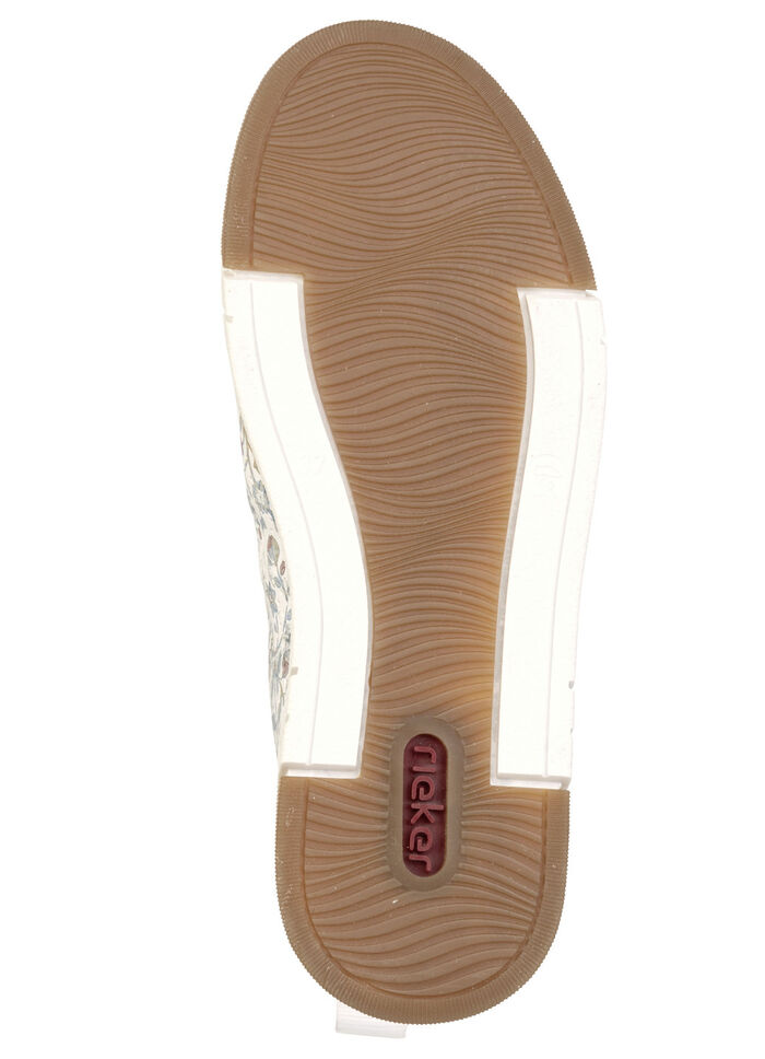 Rieker, modieuze dameslaarzen, breedte G, met uitneembaar voetbed WEISS-BUNT