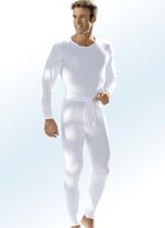 Pfeilring set van twee ondershirts, gebreide fleece, wit WIT